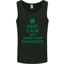 Keep Calm & Shamrocks St. Patrick's Day Mens Vest Tank Top Black