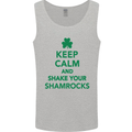 Keep Calm & Shamrocks St. Patrick's Day Mens Vest Tank Top Sports Grey