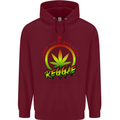 Keep Calm and Love Reggae Music Childrens Kids Hoodie Maroon