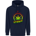 Keep Calm and Love Reggae Music Childrens Kids Hoodie Navy Blue