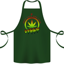 Keep Calm and Love Reggae Music Cotton Apron 100% Organic Forest Green
