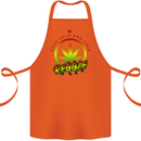 Keep Calm and Love Reggae Music Cotton Apron 100% Organic Orange