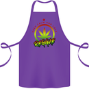 Keep Calm and Love Reggae Music Cotton Apron 100% Organic Purple