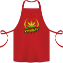 Keep Calm and Love Reggae Music Cotton Apron 100% Organic Red