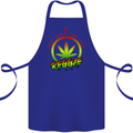 Keep Calm and Love Reggae Music Cotton Apron 100% Organic Royal Blue