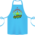 Keep Calm and Love Reggae Music Cotton Apron 100% Organic Turquoise