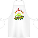 Keep Calm and Love Reggae Music Cotton Apron 100% Organic White