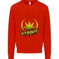 Keep Calm and Love Reggae Music Kids Sweatshirt Jumper Bright Red