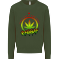 Keep Calm and Love Reggae Music Kids Sweatshirt Jumper Forest Green