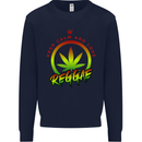 Keep Calm and Love Reggae Music Kids Sweatshirt Jumper Navy Blue