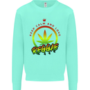 Keep Calm and Love Reggae Music Kids Sweatshirt Jumper Peppermint