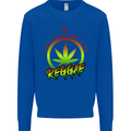 Keep Calm and Love Reggae Music Kids Sweatshirt Jumper Royal Blue