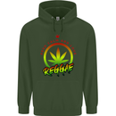 Keep Calm and Love Reggae Music Mens 80% Cotton Hoodie Forest Green