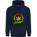 Keep Calm and Love Reggae Music Mens 80% Cotton Hoodie Navy Blue