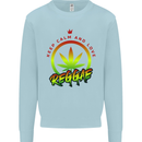 Keep Calm and Love Reggae Music Mens Sweatshirt Jumper Light Blue
