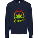 Keep Calm and Love Reggae Music Mens Sweatshirt Jumper Navy Blue