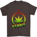Keep Calm and Love Reggae Music Mens T-Shirt Cotton Gildan Dark Chocolate