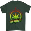 Keep Calm and Love Reggae Music Mens T-Shirt Cotton Gildan Forest Green