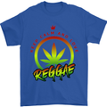 Keep Calm and Love Reggae Music Mens T-Shirt Cotton Gildan Royal Blue