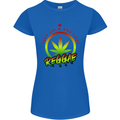 Keep Calm and Love Reggae Music Womens Petite Cut T-Shirt Royal Blue