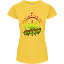 Keep Calm and Love Reggae Music Womens Petite Cut T-Shirt Yellow
