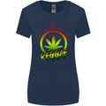 Keep Calm and Love Reggae Music Womens Wider Cut T-Shirt Navy Blue