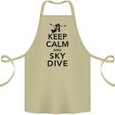Keep Calm and Skydive Funny Skydiving Cotton Apron 100% Organic Khaki