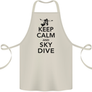 Keep Calm and Skydive Funny Skydiving Cotton Apron 100% Organic Natural