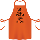 Keep Calm and Skydive Funny Skydiving Cotton Apron 100% Organic Orange