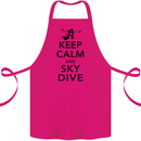 Keep Calm and Skydive Funny Skydiving Cotton Apron 100% Organic Pink