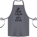 Keep Calm and Skydive Funny Skydiving Cotton Apron 100% Organic Steel