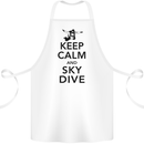Keep Calm and Skydive Funny Skydiving Cotton Apron 100% Organic White