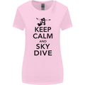 Keep Calm and Skydive Funny Skydiving Womens Wider Cut T-Shirt Light Pink