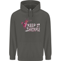 Keep It Shrimple Funny Shrimp Prawns Childrens Kids Hoodie Storm Grey