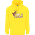 Keep It Shrimple Funny Shrimp Prawns Childrens Kids Hoodie Yellow
