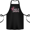 Keep It Shrimple Funny Shrimp Prawns Cotton Apron 100% Organic Black