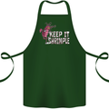 Keep It Shrimple Funny Shrimp Prawns Cotton Apron 100% Organic Forest Green