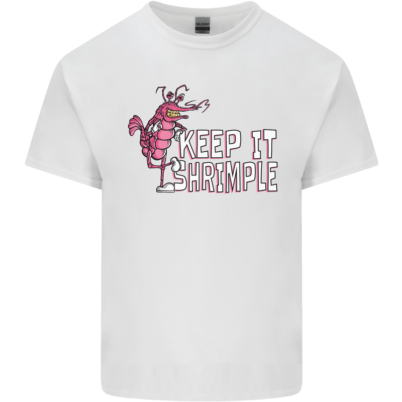 Keep It Shrimple Funny Shrimp Prawns Kids T-Shirt Childrens White