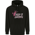 Keep It Shrimple Funny Shrimp Prawns Mens 80% Cotton Hoodie Black