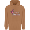 Keep It Shrimple Funny Shrimp Prawns Mens 80% Cotton Hoodie Caramel Latte