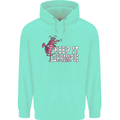 Keep It Shrimple Funny Shrimp Prawns Mens 80% Cotton Hoodie Peppermint