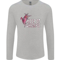 Keep It Shrimple Funny Shrimp Prawns Mens Long Sleeve T-Shirt Sports Grey