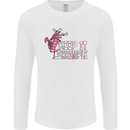 Keep It Shrimple Funny Shrimp Prawns Mens Long Sleeve T-Shirt White