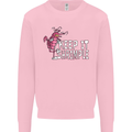 Keep It Shrimple Funny Shrimp Prawns Mens Sweatshirt Jumper Light Pink