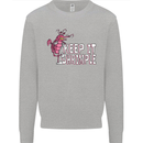 Keep It Shrimple Funny Shrimp Prawns Mens Sweatshirt Jumper Sports Grey