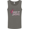 Keep It Shrimple Funny Shrimp Prawns Mens Vest Tank Top Charcoal