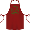Keep the Planet Clean Climate Change Cotton Apron 100% Organic Maroon