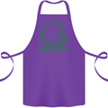 Keep the Planet Clean Climate Change Cotton Apron 100% Organic Purple