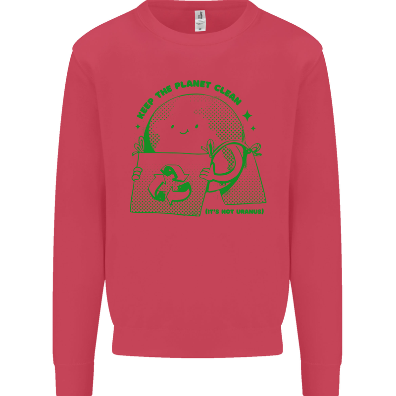 Keep the Planet Clean Climate Change Kids Sweatshirt Jumper Heliconia