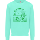 Keep the Planet Clean Climate Change Kids Sweatshirt Jumper Peppermint